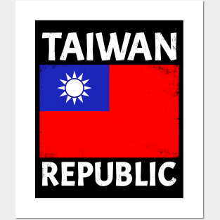 Taiwan Republic Flag Posters and Art